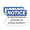 Signmission No Trespassing Or Loitering On School Property OSHA Notice Sign, Vinyl Decal, 10in W x 7in L, 2PK OS-2PACK-NS-D-710-L-14955 - alternate 1